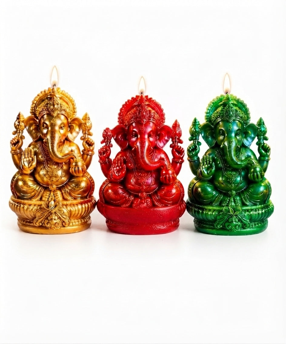 Sesión Holística Trío Sagrado Ganesha – Ritual de 3 Velas de Abundancia, Amor y Salud